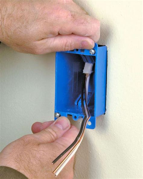 blue electrical box install|old electrical box installation.